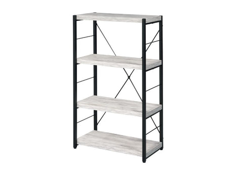 Jurgen Antique White & Black Bookshelf - Ornate Home