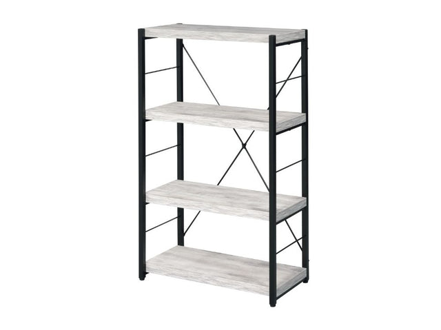 Jurgen Antique White & Black Bookshelf - Ornate Home