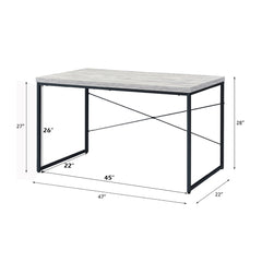 Jurgen Antique White & Black Desk - Ornate Home