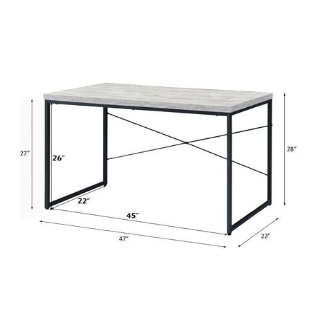 Jurgen Antique White & Black Desk - Ornate Home