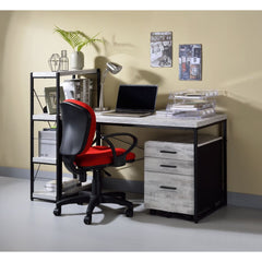 Jurgen Antique White & Black Desk - Ornate Home