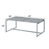 Jurgen Faux Concrete & Silver 3Pc Pack Coffee/End Set - Ornate Home