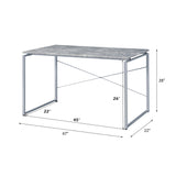 Jurgen Faux Concrete & Silver Desk - Ornate Home