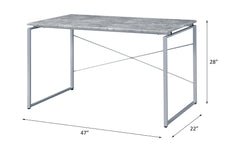 Jurgen Faux Concrete & Silver Desk - Ornate Home