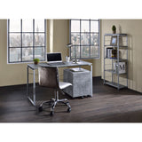 Jurgen Faux Concrete & Silver Desk - Ornate Home