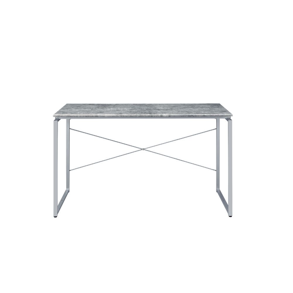 Jurgen Faux Concrete & Silver Desk - Ornate Home