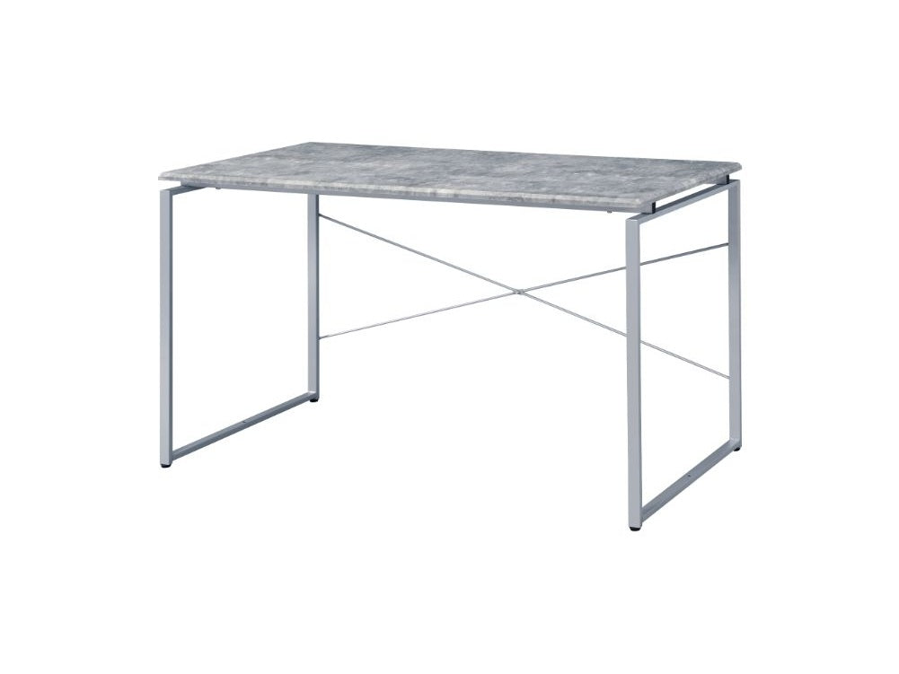 Jurgen Faux Concrete & Silver Desk - Ornate Home