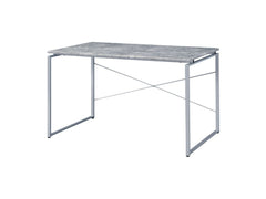 Jurgen Faux Concrete & Silver Desk - Ornate Home