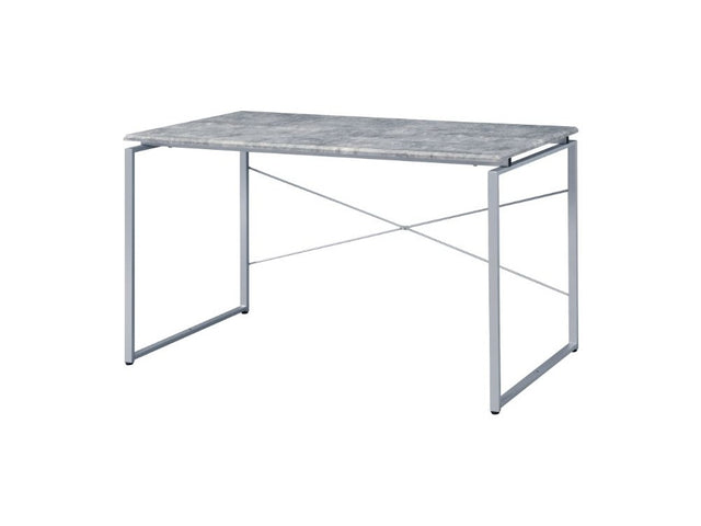Jurgen Faux Concrete & Silver Desk - Ornate Home