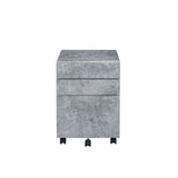 Jurgen Faux Concrete & Silver File Cabinet - Ornate Home