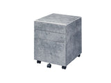 Jurgen Faux Concrete & Silver File Cabinet - Ornate Home