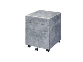 Jurgen Faux Concrete & Silver File Cabinet - Ornate Home