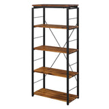 Jurgen Oak & Black Bookshelf - Ornate Home