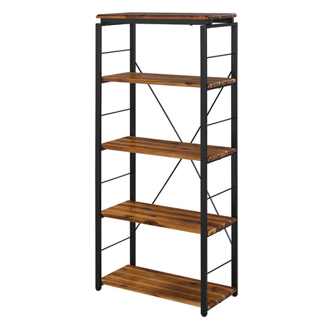 Jurgen Oak & Black Bookshelf - Ornate Home