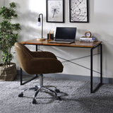 Jurgen Oak & Black Desk - Ornate Home