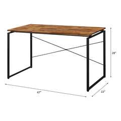 Jurgen Oak & Black Desk - Ornate Home