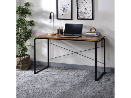 Jurgen Oak & Black Desk - Ornate Home
