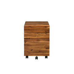Jurgen Oak & Black File Cabinet - Ornate Home