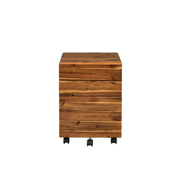 Jurgen Oak & Black File Cabinet - Ornate Home