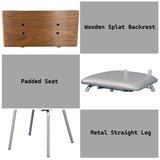 Jurgen PU & Silver Side Chair - Ornate Home