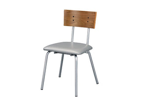 Jurgen PU & Silver Side Chair - Ornate Home