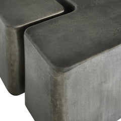 Juri Graphite Accent Table (Long) - Ornate Home