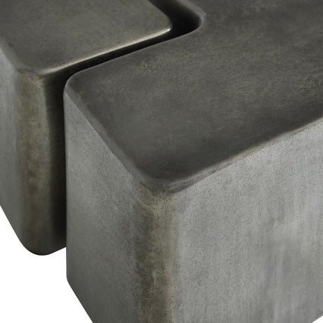 Juri Graphite Accent Table (Long) - Ornate Home