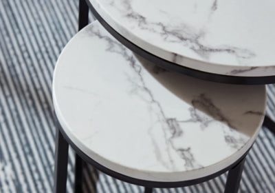 Jusmour Black/White Occasional Table Set (Set of 4) - Ornate Home