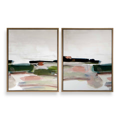Just Peaking Multicolor Framed Abstract Prints (Set of 2) - Ornate Home