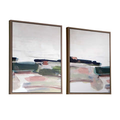 Just Peaking Multicolor Framed Abstract Prints (Set of 2) - Ornate Home