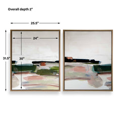Just Peaking Multicolor Framed Abstract Prints (Set of 2) - Ornate Home