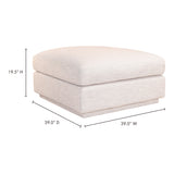 Justin Grey Ottoman - Ornate Home