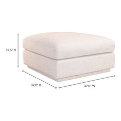Justin Grey Ottoman - Ornate Home