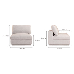 Justin Grey Slipper Chair - Ornate Home