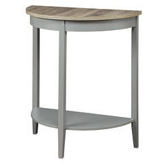 Justino Natural Oak/Gray Console Table - Ornate Home