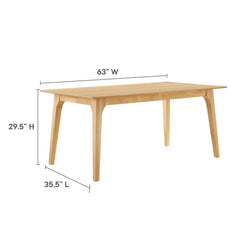 Juxtapose Oak 63" Rectangle Dining Table - Ornate Home
