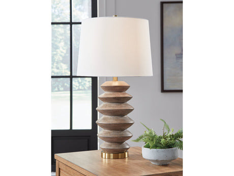 Jyllyard Brown/Gold Finish Poly Table Lamp (Online Special Price) - Ornate Home
