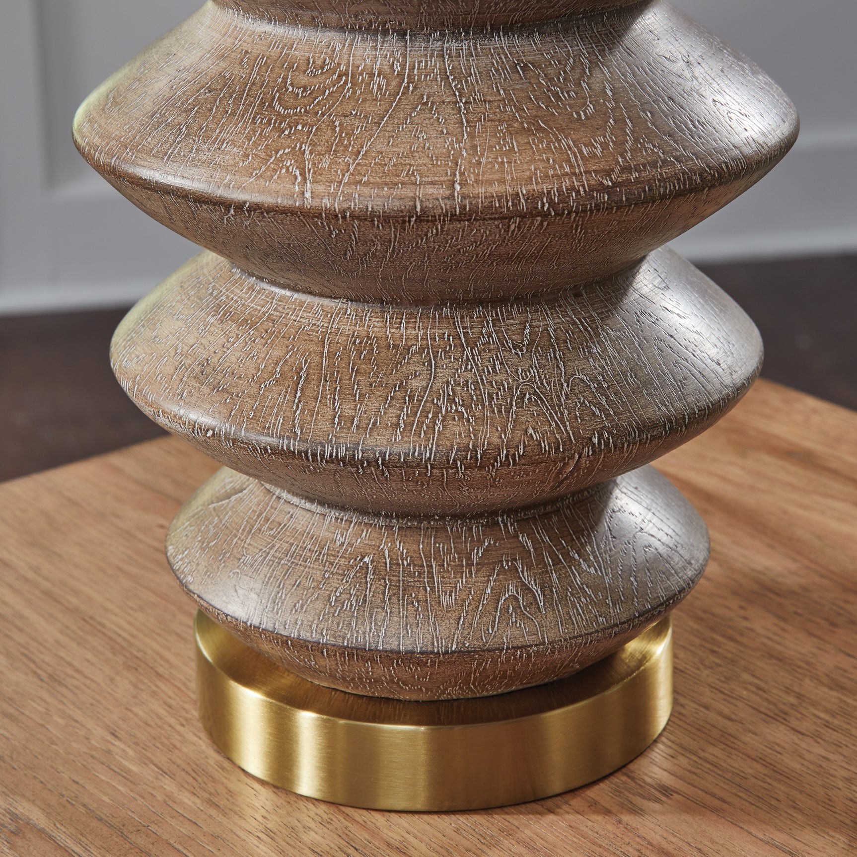 Jyllyard Brown/Gold Finish Poly Table Lamp - Ornate Home