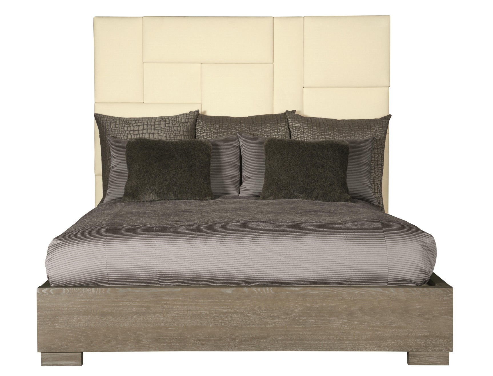 Mosaic Dark Taupe King Panel Bed