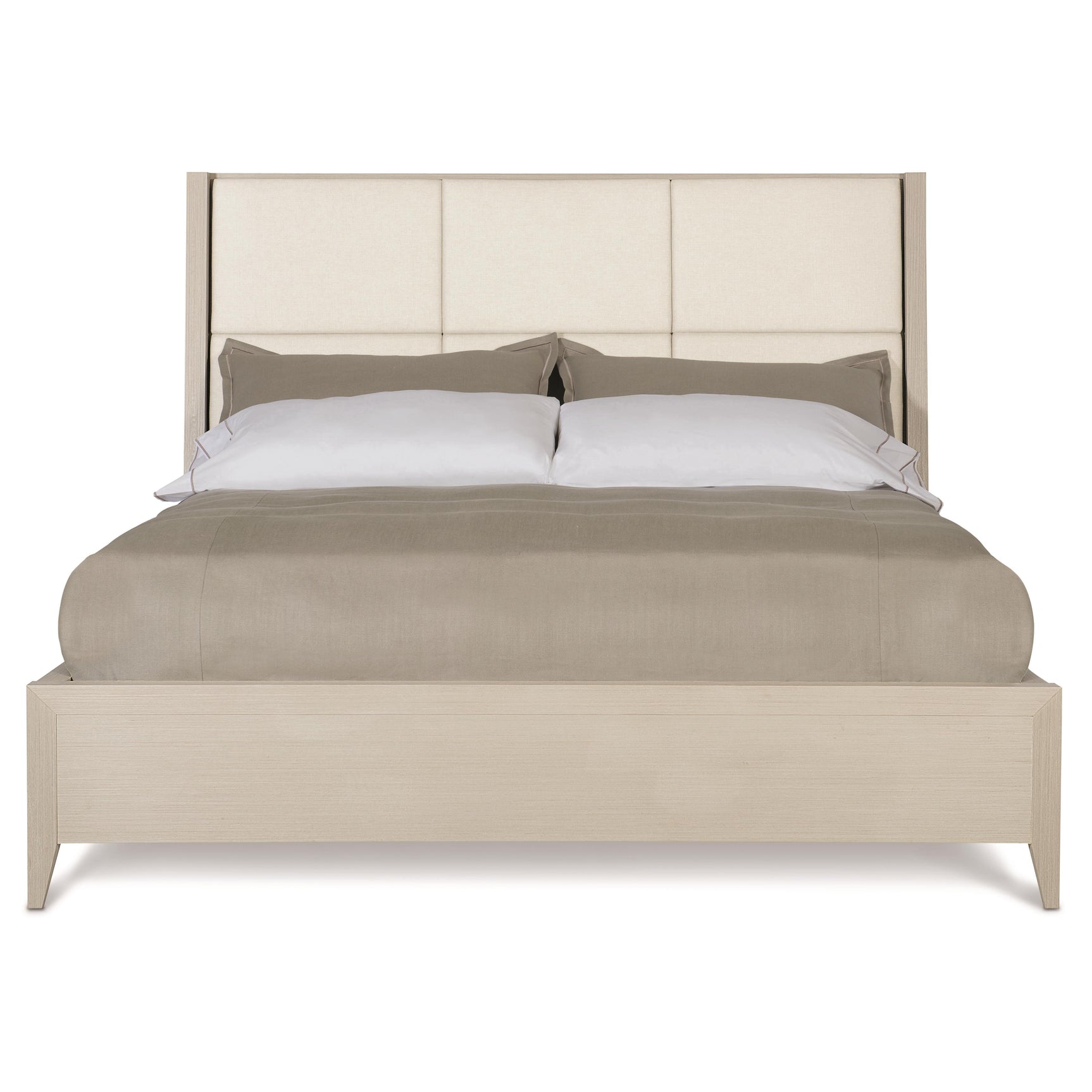 Axiom Linear Grey Queen Panel Bed
