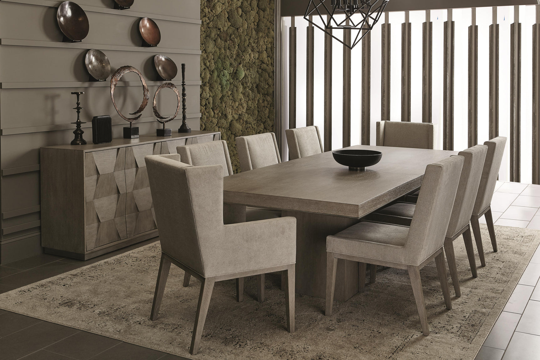 Linea Textured Graphite Dining Table