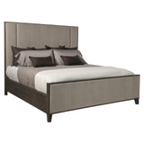 Linea Cerused Charcoal King Panel Bed