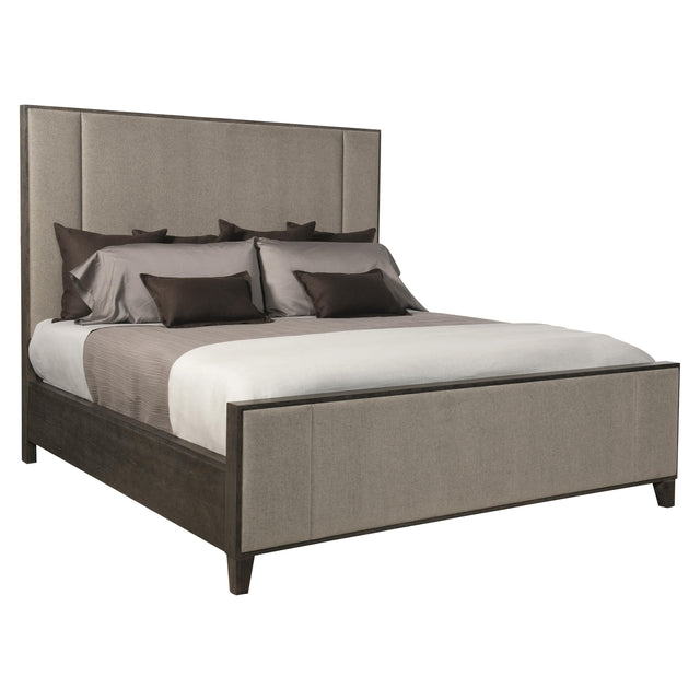 Linea Cerused Charcoal King Panel Bed