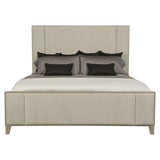 Linea Cerused Greige King Panel Bed
