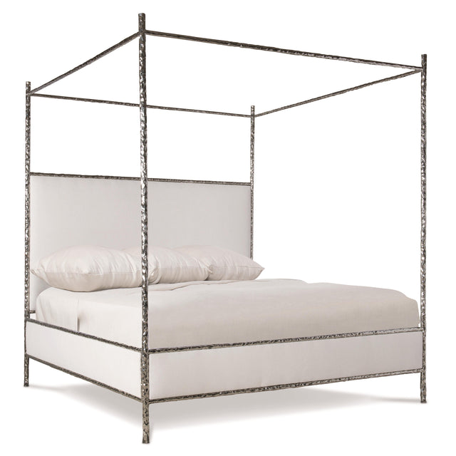 Odette Silver/Nickel King Canopy Bed