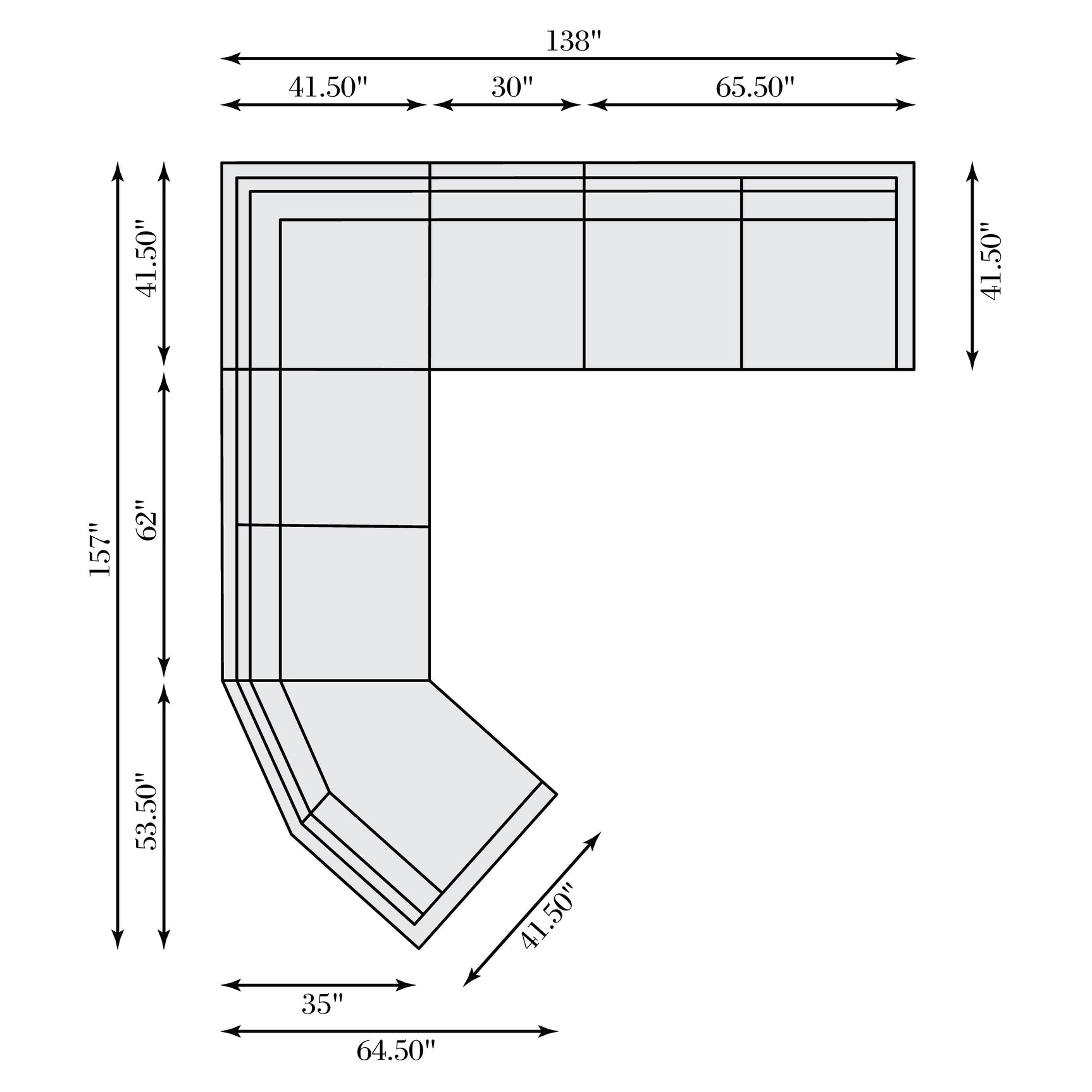 Avanni Ivory Outdoor Sectional