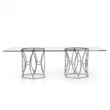 Argent Chrome/Silver Dining Table