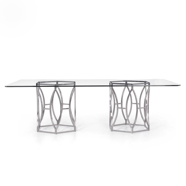 Argent Chrome/Silver Dining Table