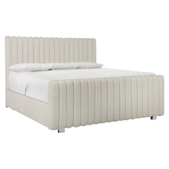 Silhouette White/Cream Queen Panel Bed