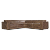 Lioni Brown Power Motion Sectional